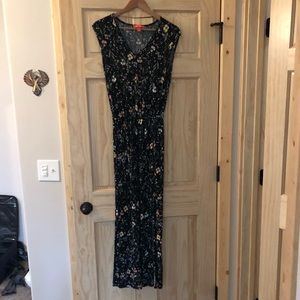 Black Floral Maxi Dress XS